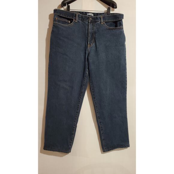 Lands End Square Rigger Traditional Fit Flannel Plaid Lined Jeans Mens Size 38 - Picture 2 of 14